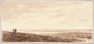 A Couple Admiring a View of the River Ouse(?), Lincolnshire