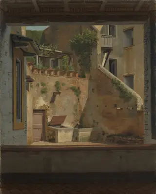 A Courtyard in Rome. Copy after Eckersberg