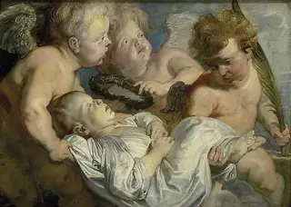 A dead Child carried to Heaven by Angels