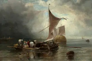 A Ferry Boat on the Maas, by John Wilson