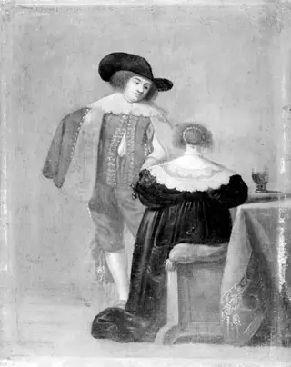 A Gentleman and a Lady in Conversation