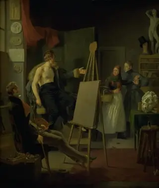A Girl Selling Fruit in an Artist's Studio
