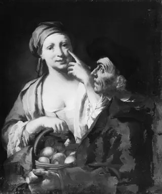 A Girl with Beetroots in a Basket