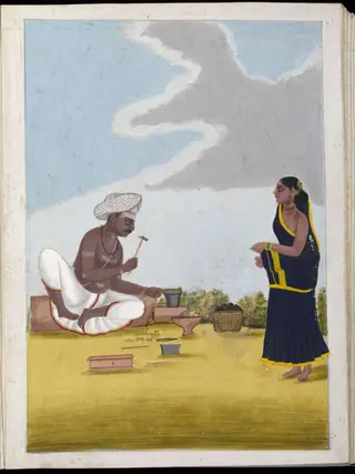 A goldsmith and his wife
