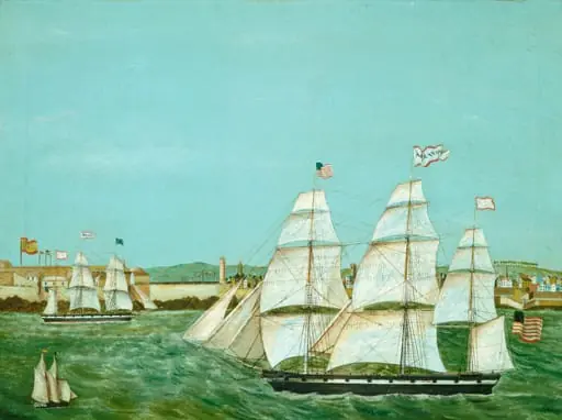 Ship "Arkansas" Leaving Havana, by A. Hashagen, 1847