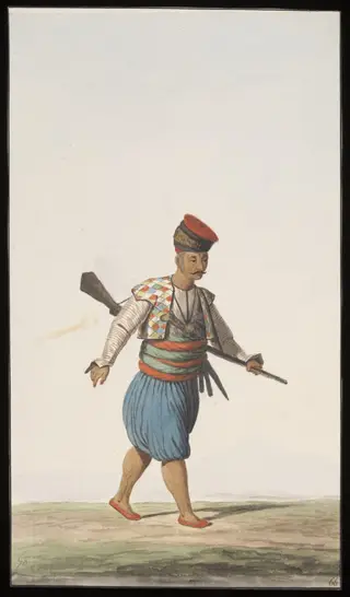 A heavily-armed man