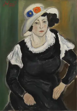 A Lady Wearing a Hat. The Artist's Wife, Dagny Marie Christensen