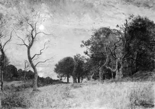 A Moonlit Night by Hallands Väderö, by Alfred Wahlberg