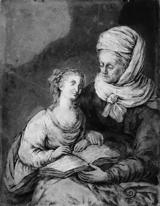 A Mother Teaching her Daughter to Read