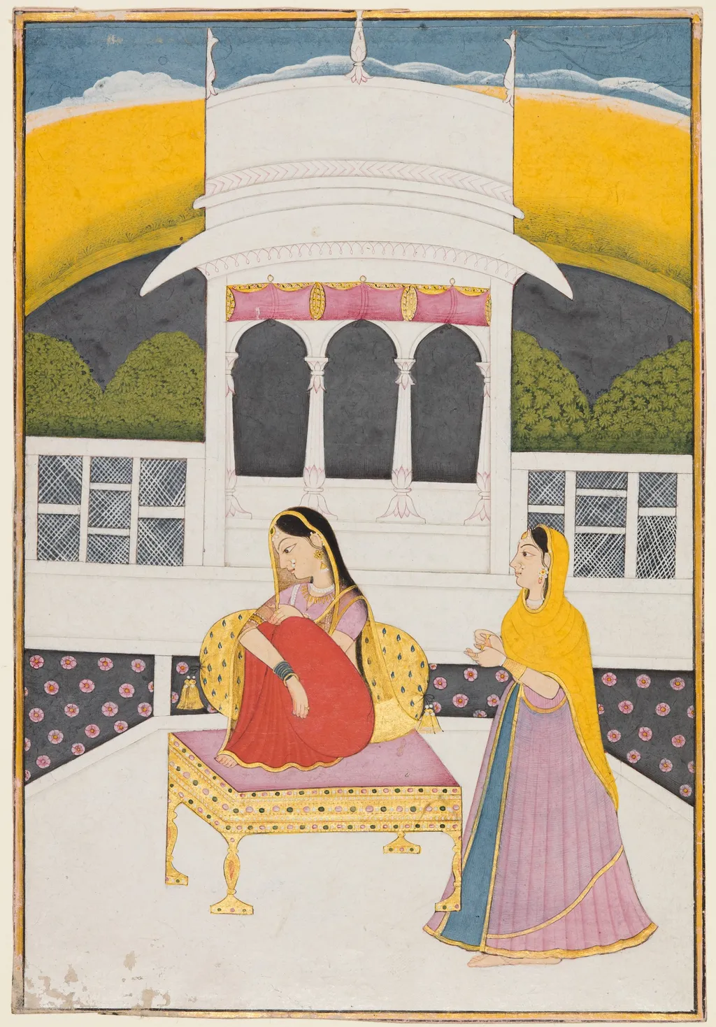 A Nakiya, probably Proshitaperyasi Nayika, unspecified, 1740