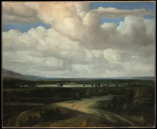 A Panoramic Landscape with a Country Estate, by Philips Koninck
