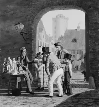 A Plaster Cast Vendor. Copenhagen Street Scene