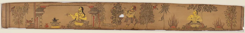 A Prince Performs Austerities (recto); Shiva and His Followers Return to Mount Kailash (verso), from a Romance of Chandrabhanu and Lavanyavati of Upendra Bhanja (1670–1740), unspecified, 1700