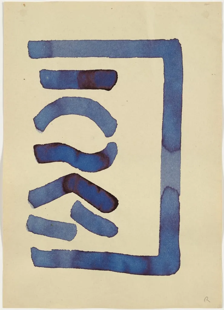 Untitled, by A.R. Penck, watercolor, 1969