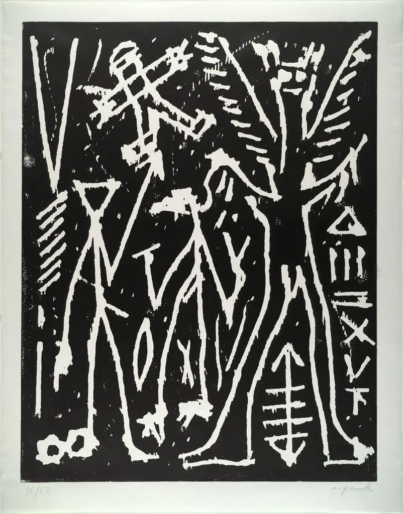 Untitled, by A.R. Penck, ink, 1982