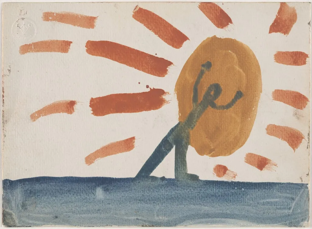 Untitled, by A.R. Penck, watercolor, 1967