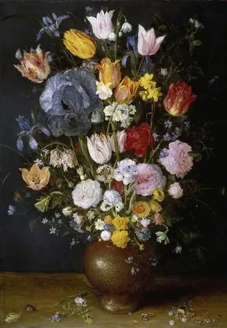 A stoneware vase of flowers, by Jan Brueghel, the elder