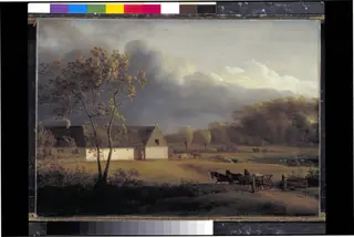 A Storm Brewing behind a Farmhouse in Zealand