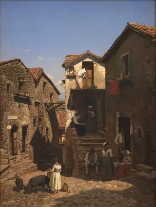 A Street in Gerano, by Frederik Vermehren