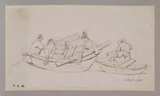 A Tanka boat, with a smaller boat alongside