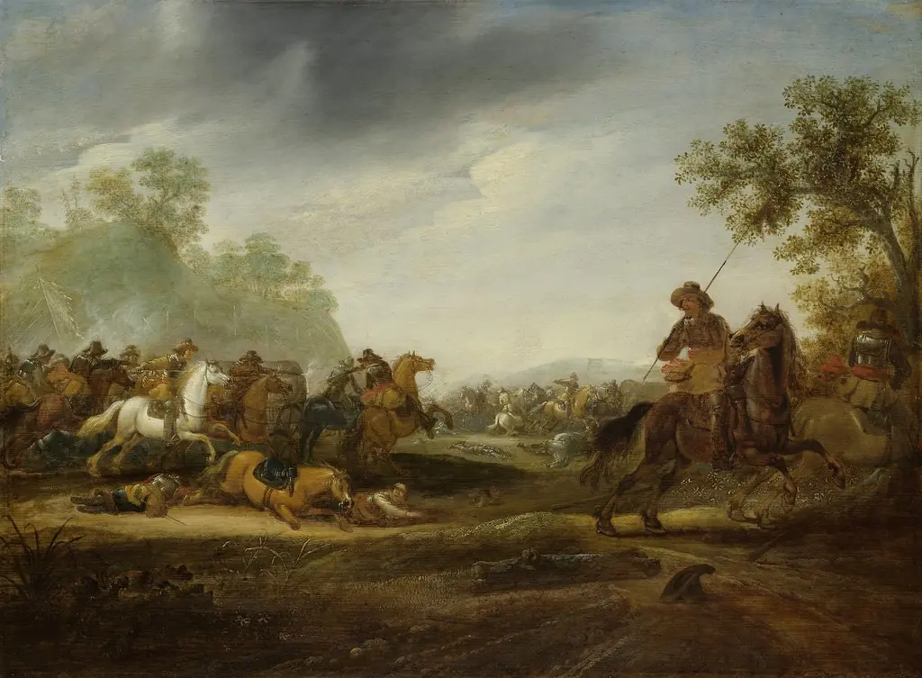 Cavalry Skirmish, by A. van Hoef, 1650