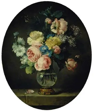 A vase of flowers, by Anne Vallayer-Coster