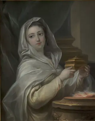 A Vestal. Woman portrayed as a Vestal?, by Charles André van Loo
