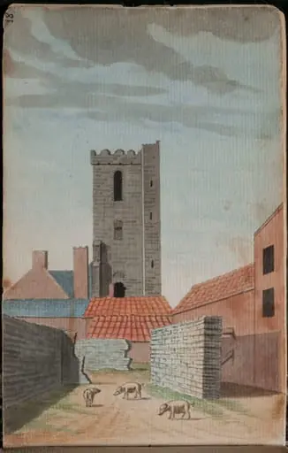 A view of St. John's Tower in Dublin [...]