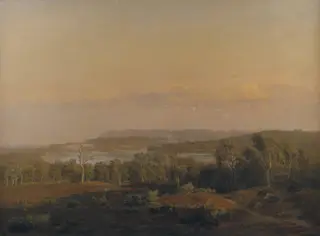 A View towards Himmelbjerget, Jutland. Evening