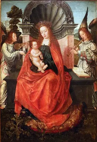 A Virgem Maria e o Menino Jesus com Anjos