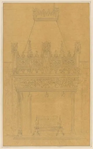 Drawing attributed to Pugin, by A.W.N. Pugin
