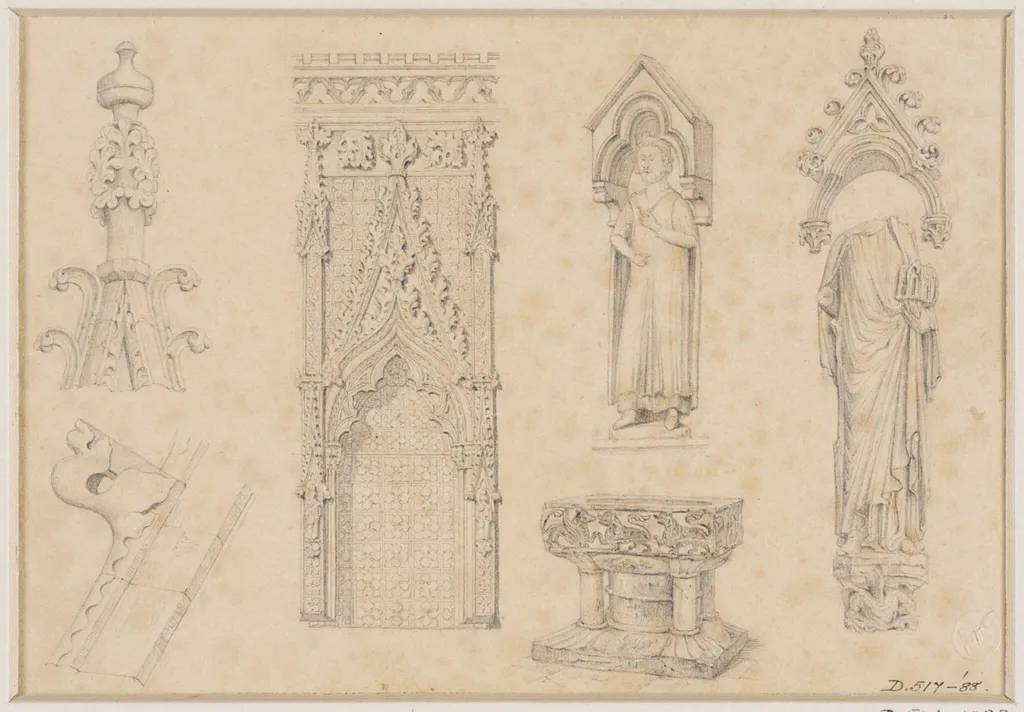 Topographical drawing, by A.W.N. Pugin, 1819