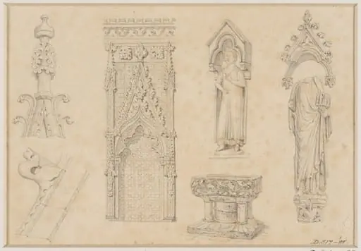 Topographical drawing, by A.W.N. Pugin