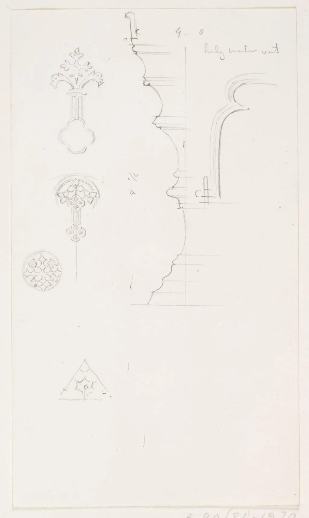 Topographical drawing, by A.W.N. Pugin, 1846