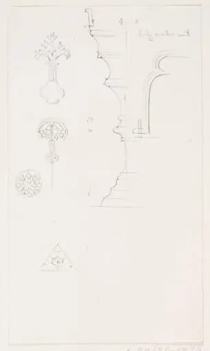 Topographical drawing, by A.W.N. Pugin