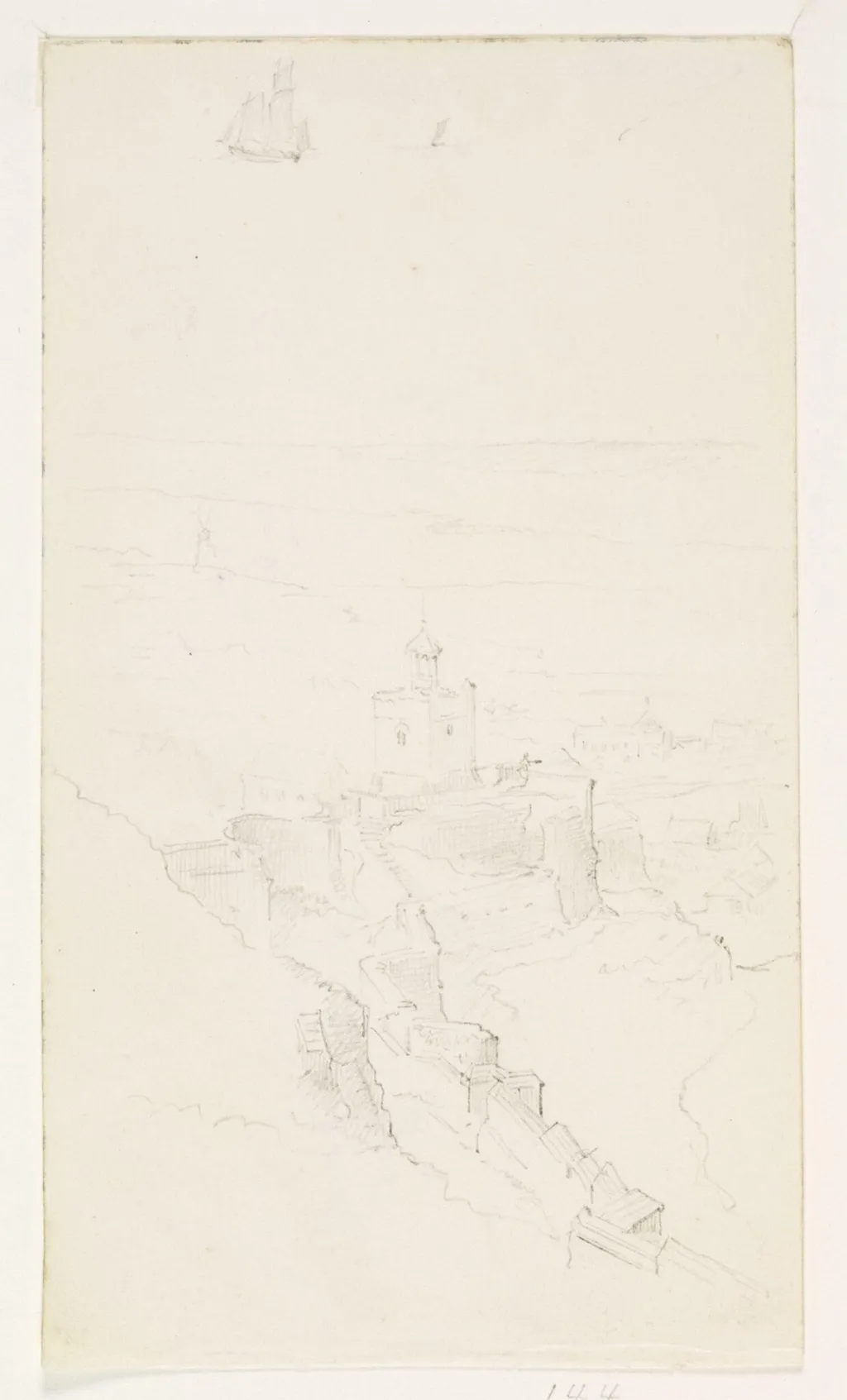 Topographical drawing, by A.W.N. Pugin, 1846