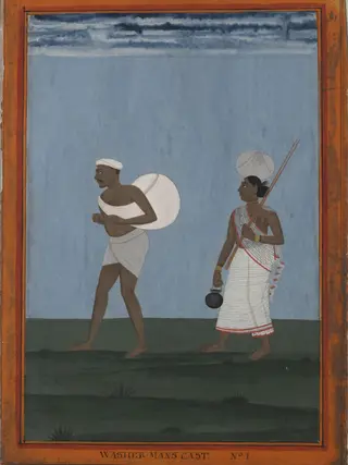A washerman and his wife