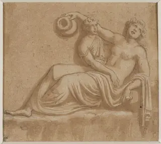 A woman and a young boy