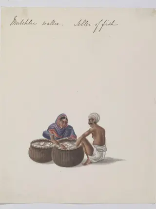 A woman fish-seller