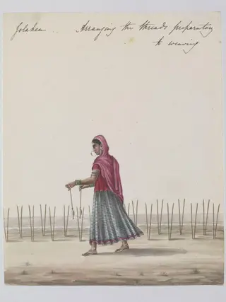 A woman weaver