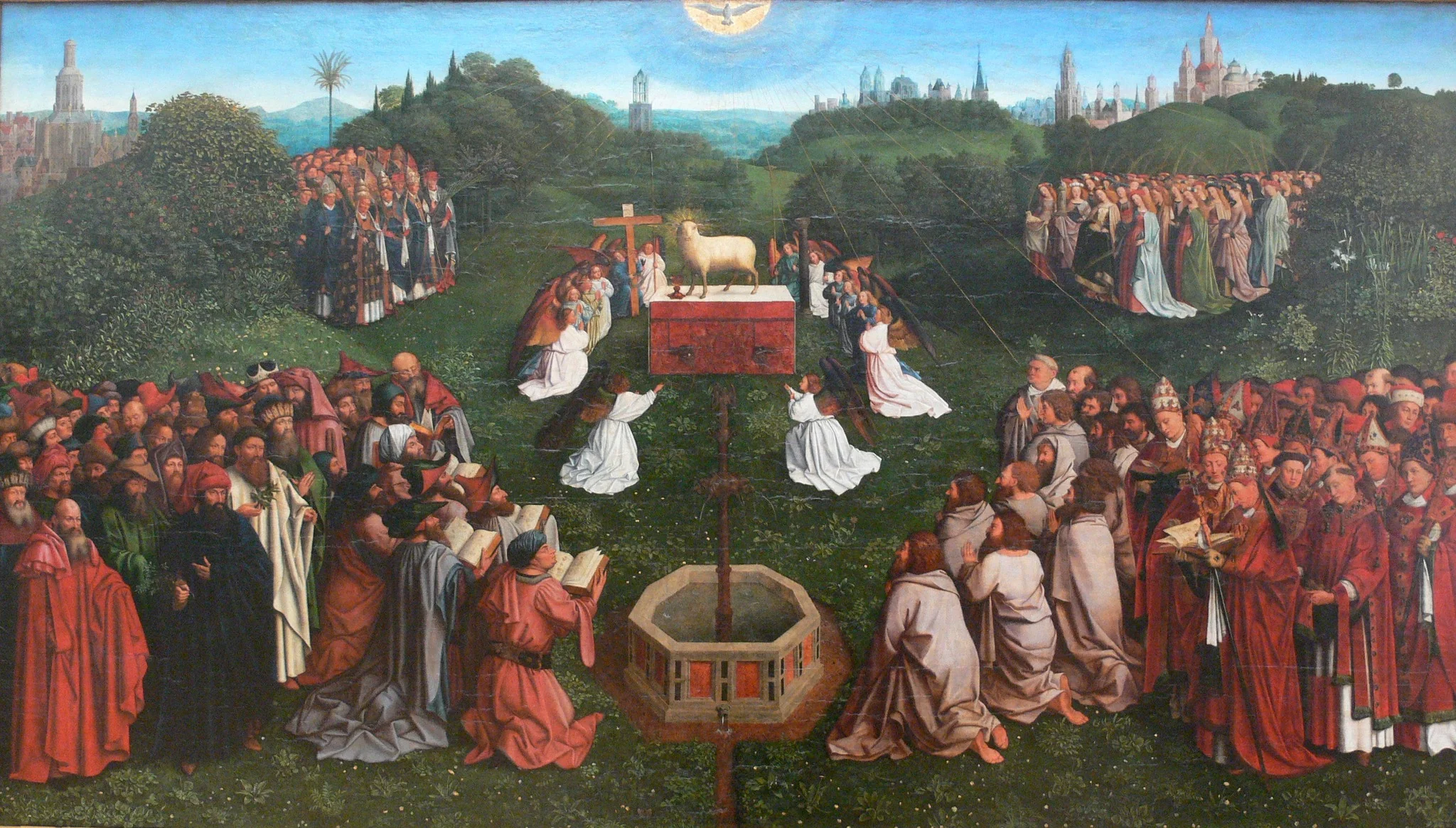The Worship of the Mystic Lamb (Copy of the Ghent Altarpiece), detail