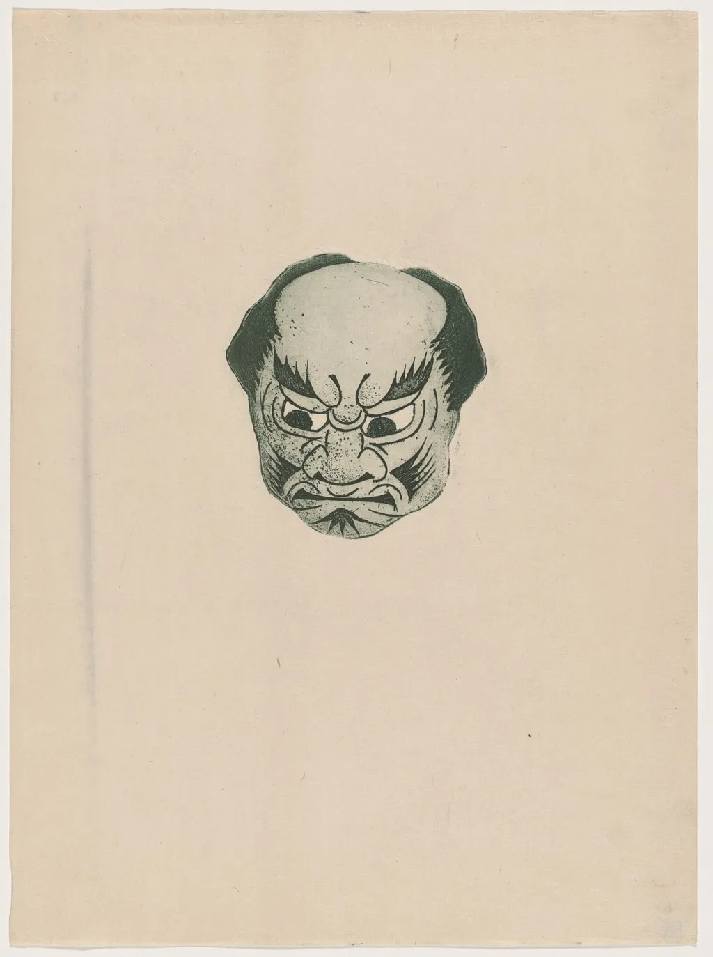 Masque, by Henri-Charles Guérard, ink, 1895