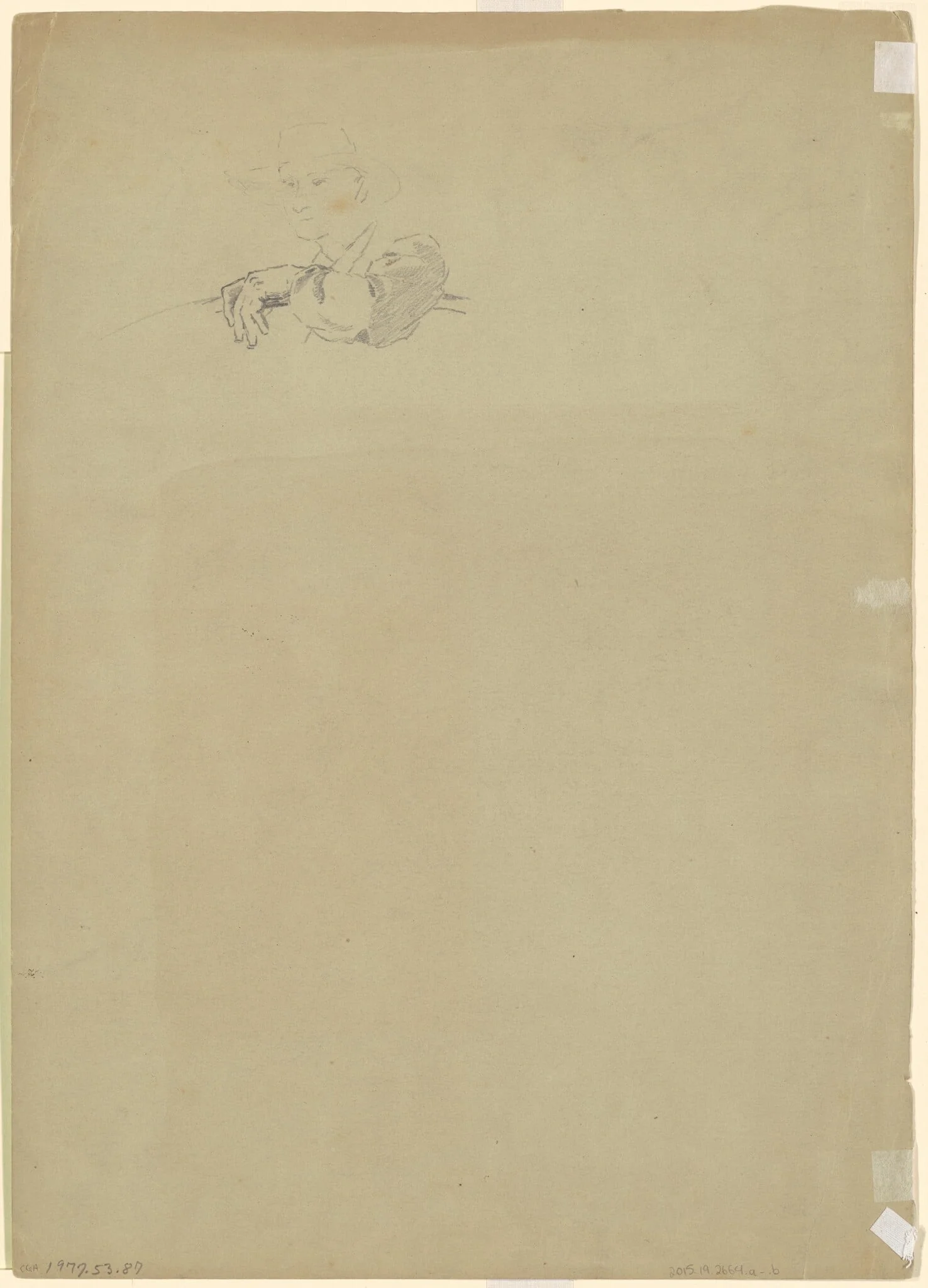 Study of a Farmer [verso], detail