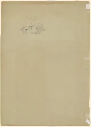 Study of a Farmer [verso], by Perry, Enoch Wood, Jr., graphite, 1875