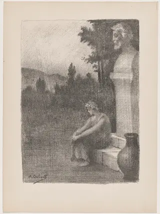 La jarre couronnée (The Crowned Jar), by Alphonse Osbert, ink, 1895