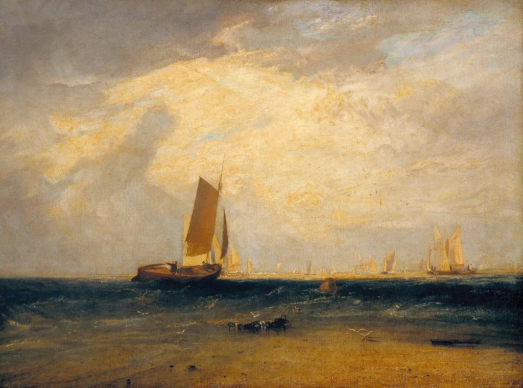 Fishing upon the Blythe-Sand, Tide Setting In, by Joseph Mallord William Turner, oil, 1809