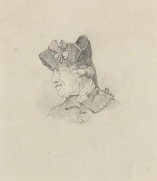 Head of a Man, by Félix-Hilaire Buhot, graphite, 1872