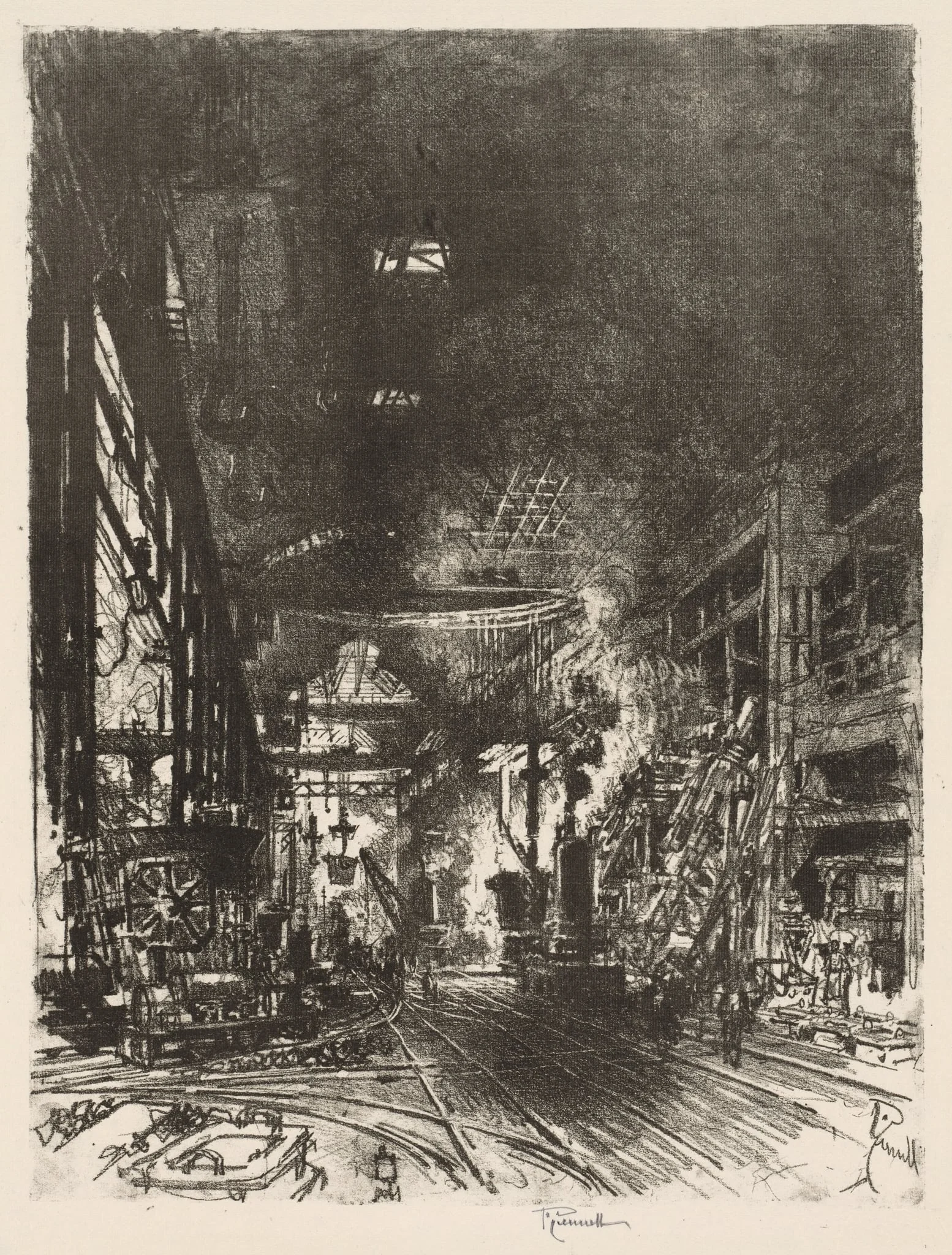 English War Work: Within the Furnaces, detail