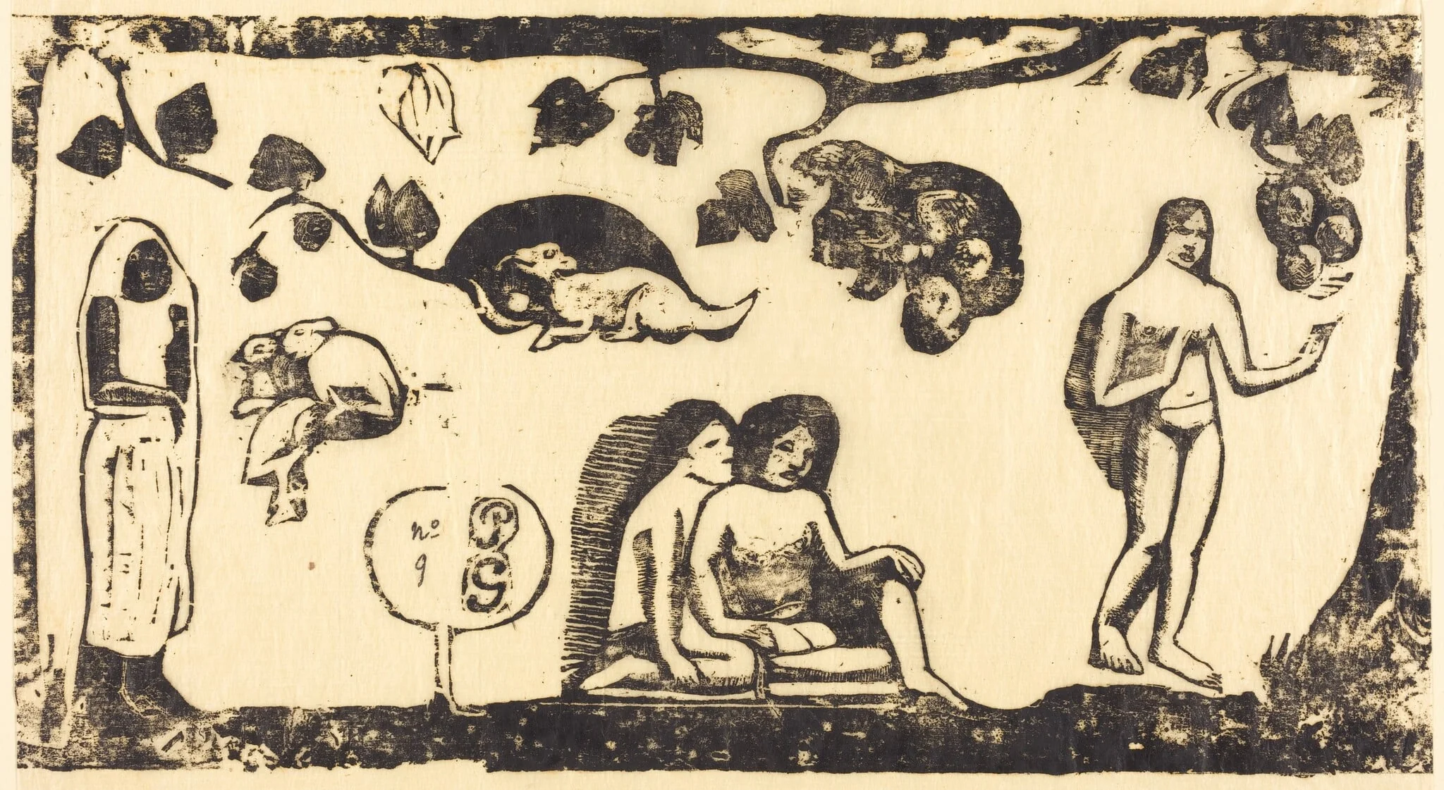 Women, Animals and Foliage (Femmes, animaux et feuillages), detail