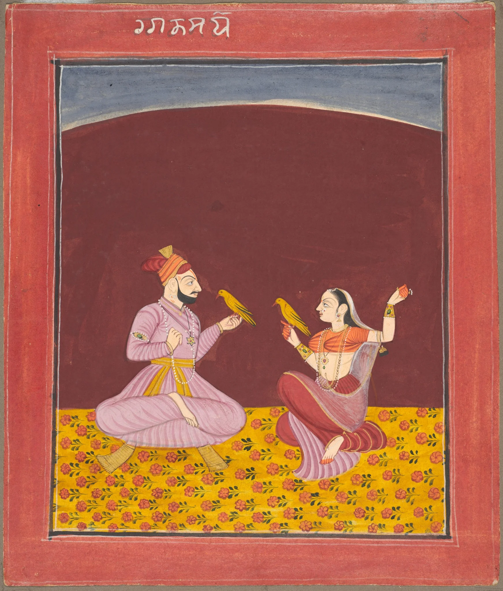 Kamod Raga of the "Dipak Raga" Family, page from a Ragamala Series, detail